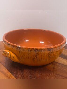 De Silva Made in Italy 9.5 Orange Ceramic Terracotta Serving Bowl - MCM